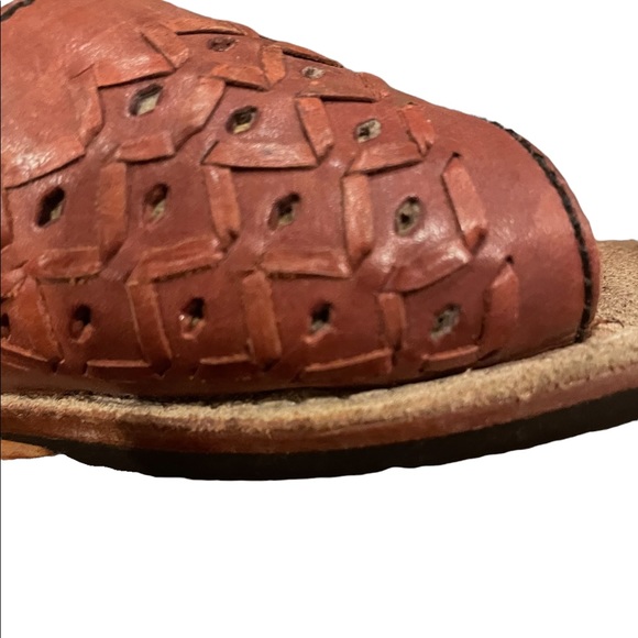 Vintage Viviana G&R Brown worn distressed Leather sandals - Picture 5 of 13